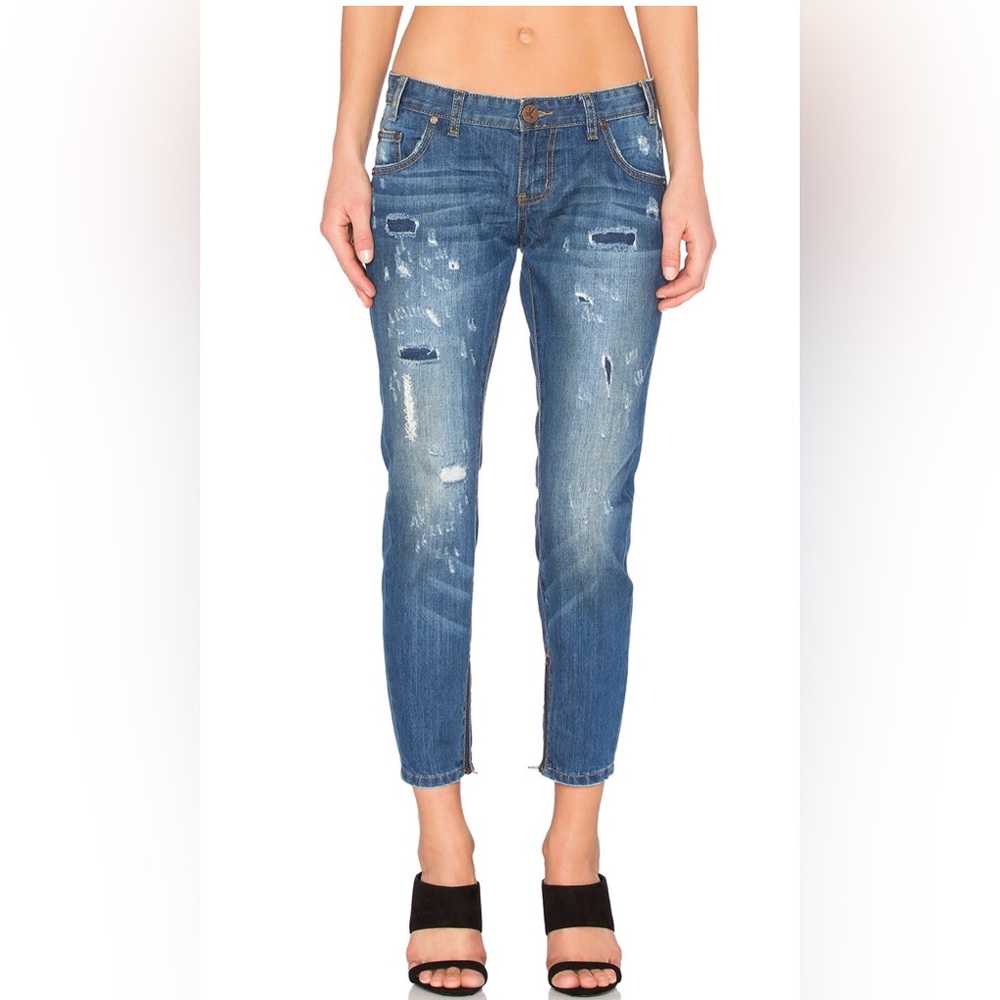 One X One Teaspoon Freebirds Low-waist Short Rise Rigid Skinny Jeans